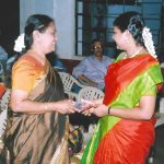 Ranjani receiving the award
