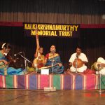 Ranjani rendering the concert at Kalki Krishnamurthy award program